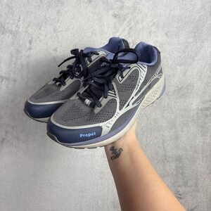 Propet Athletic Comfort Shoes Walking Sneakers Gray Blue Size 9 2E/4E WAA022M